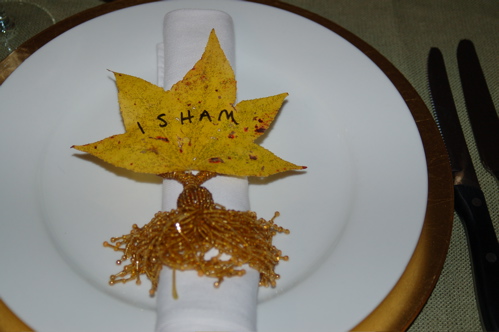 Need Place Cards? Grab Some Leaves and a Sharpie!